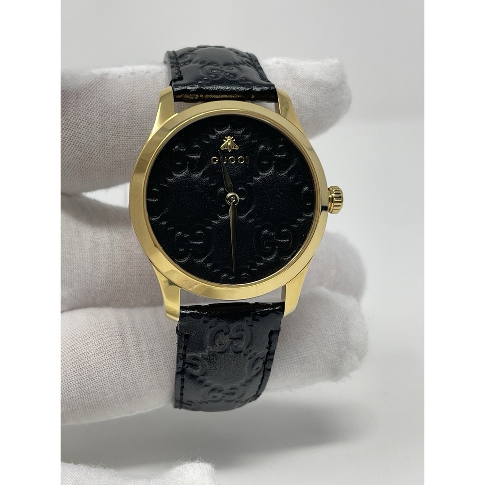 Gucci G-Timeless Black GG Dial Women's Quartz Watch YA1264034